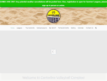 Tablet Screenshot of centerlinevolleyball.com
